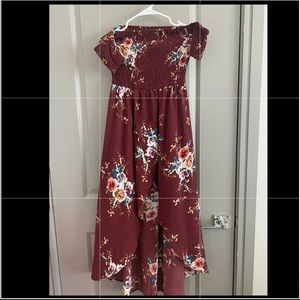 Brown floral flowy Dress